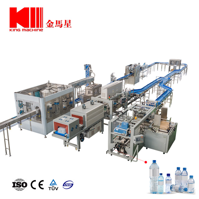 Monoblock Automatic Pet Bottle Aqua Natural Drinking Water Bottling Line Aseptic Mineral Pure Sparkling Water Mengisi Jalur Produksi