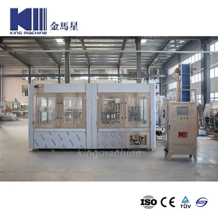 Mesin King Otomatis 3 In 1 Botol Pet Minuman Cair Minum Air Soda Mineral Mengisi Mesin Pengemas Pembotolan Capping