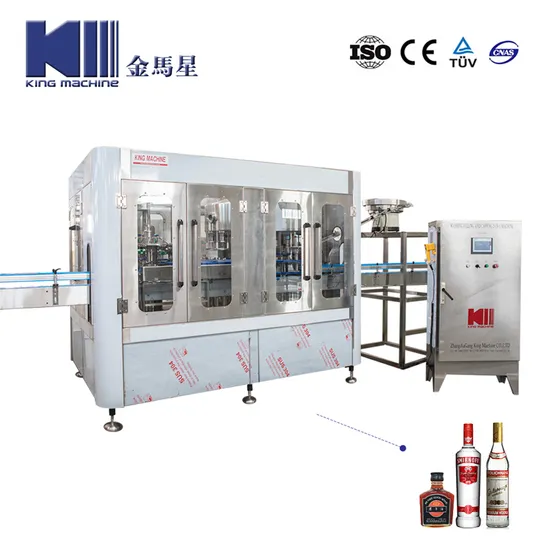 Tabletop Cairan Vakum Otomatis 4 Kepala Wiski Semangat Botol Botol Gravitasi Siphon Mesin Isi Overflow