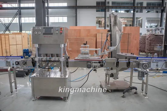 Botol kaca T-gabus lurus otomatis berbagai mesin penutup segel berputar mesin tutup tabung untuk kaleng