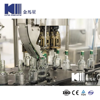 Anggur otomatis & vodka pengisian botol & capping mesin produksi air produksi peralatan alat