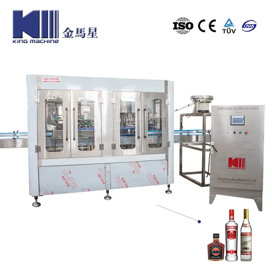 Tabletop Cairan Vakum Otomatis 4 Kepala Wiski Semangat Botol Botol Gravitasi Siphon Mesin Isi Overflow